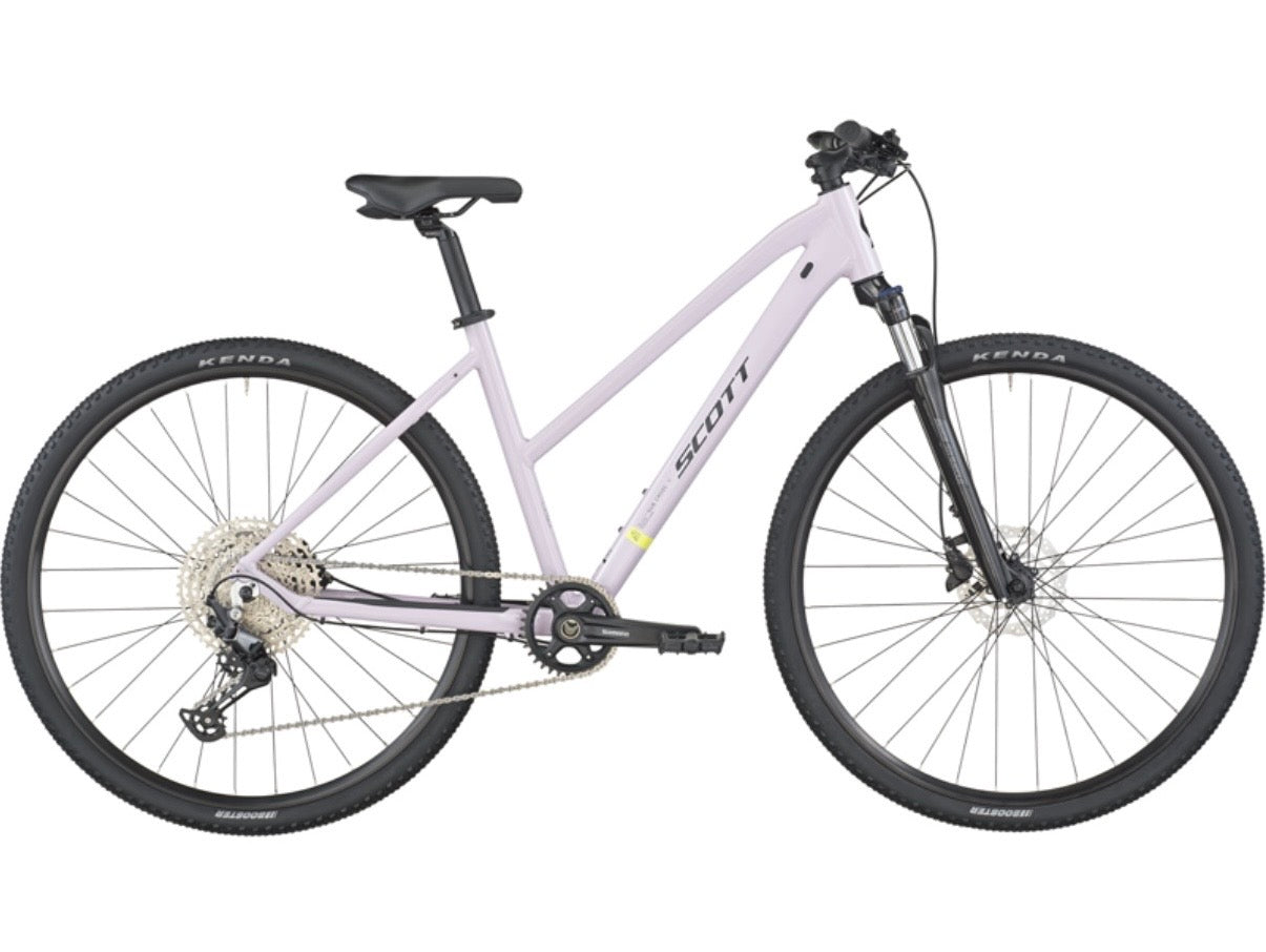 Pink Scott sub cross mountain bike